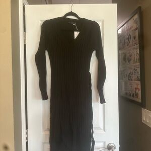 Elegant Black Knit Dress